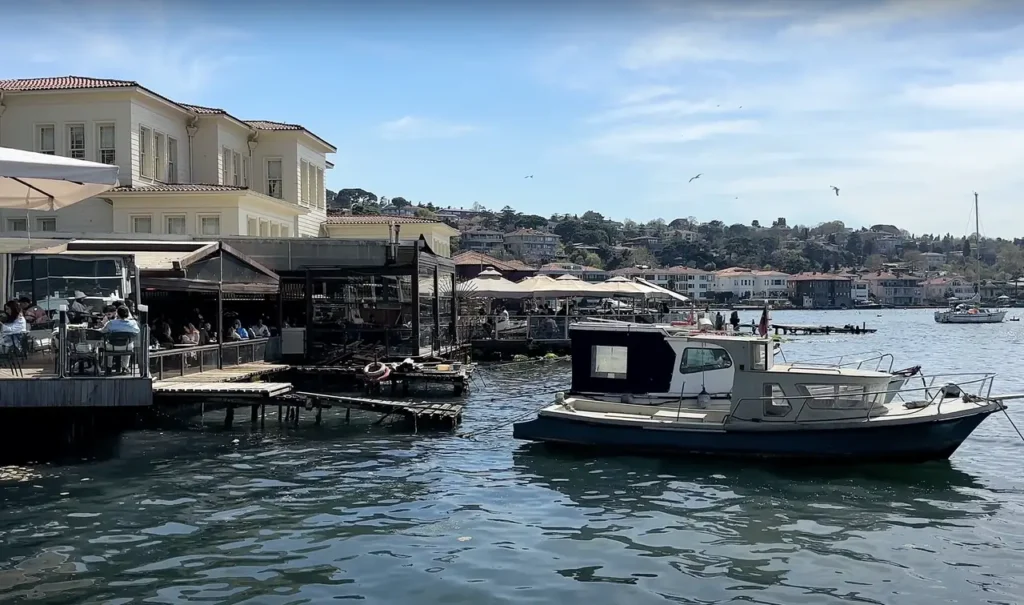 A view of the Bosphorus and the Çengelköy neighborhood from the ferry pier.