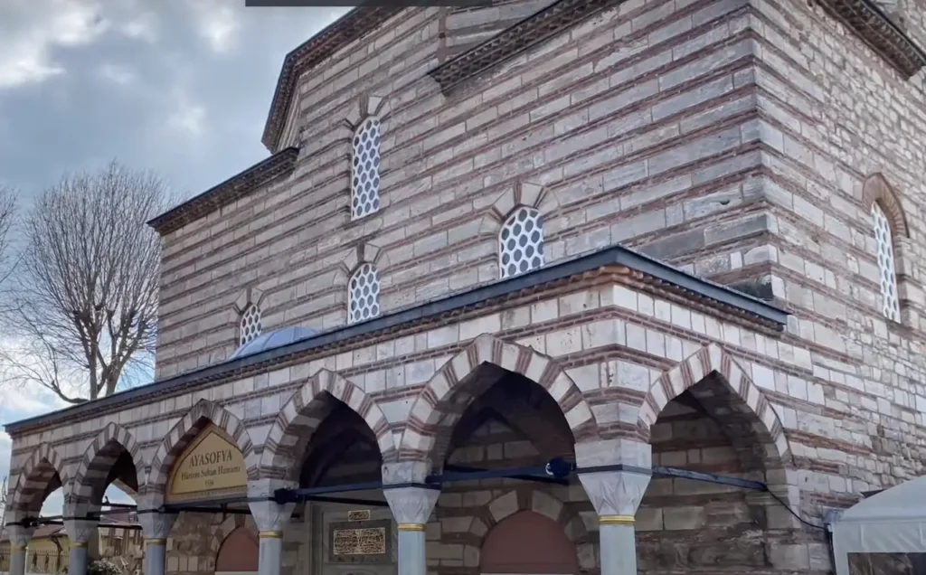 Exterior view of the historic Hurrem Sultan Hammam in Sultanahmet, Istanbul.