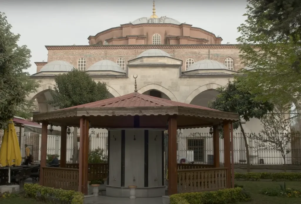 Exterior view of Little Hagia Sophia, a smaller version of Hagia Sophia, located in Istanbul.