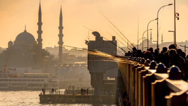 Sunrise Galata bridge