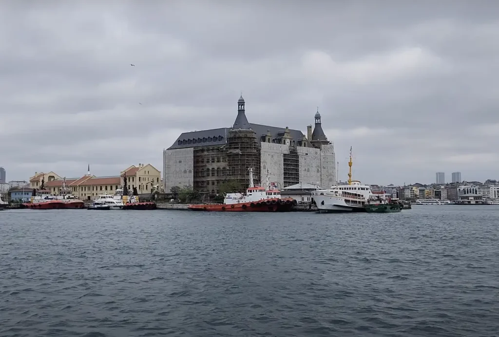Haydarpaşa Train Station undergoing restoration.