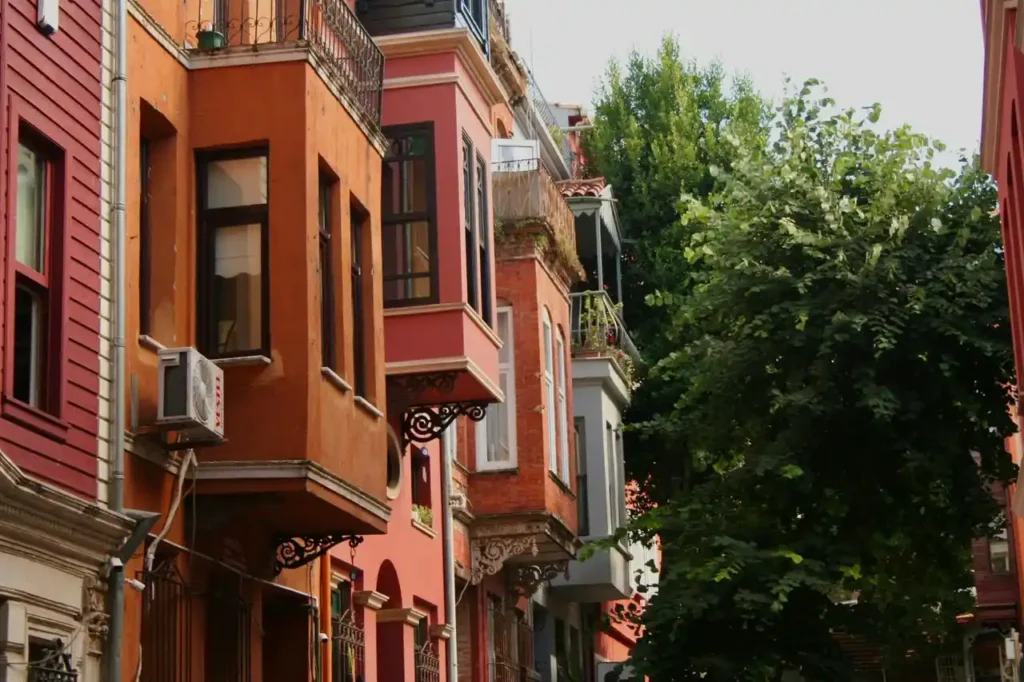 Charming traditional houses in the Kuzguncuk neighborhood of Istanbul.