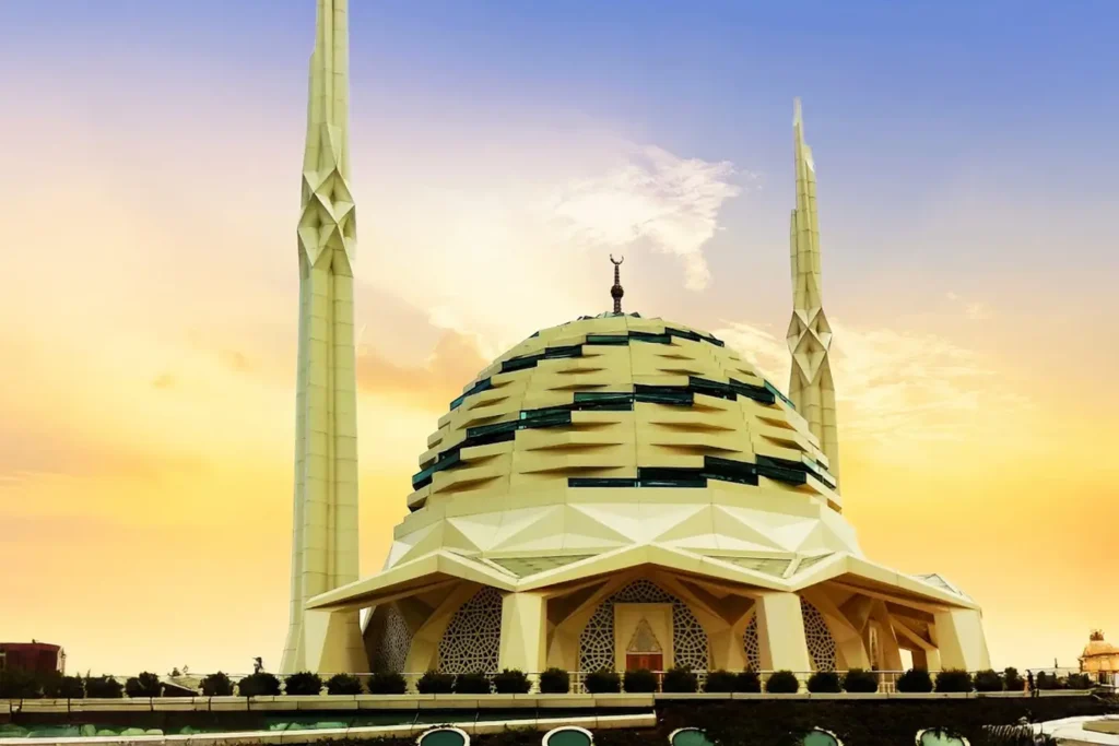 Exterior of the Marmara University Faculty of Theology Mosque.