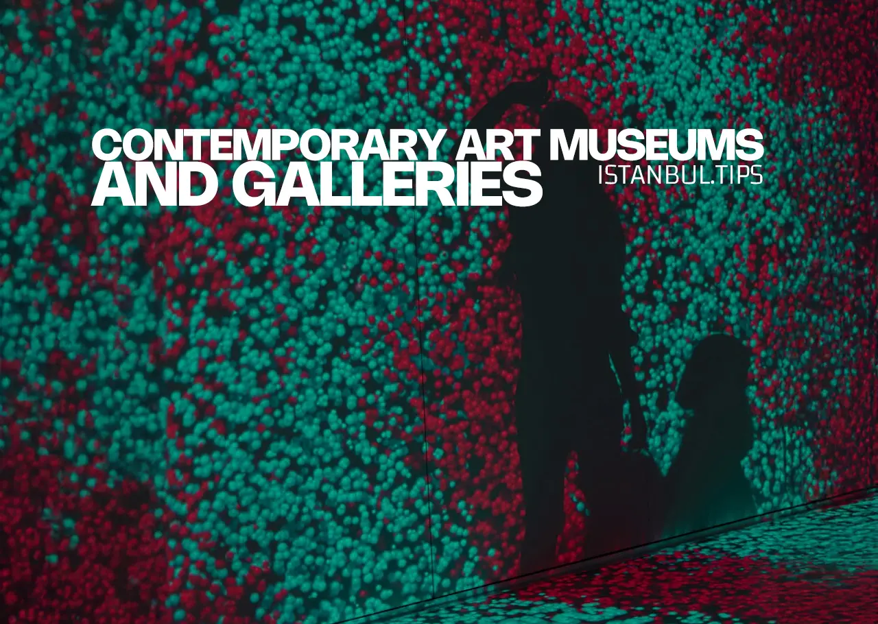 Cover image for an article about contemporary art museums and galleries in Istanbul, highlighting vibrant exhibitions.