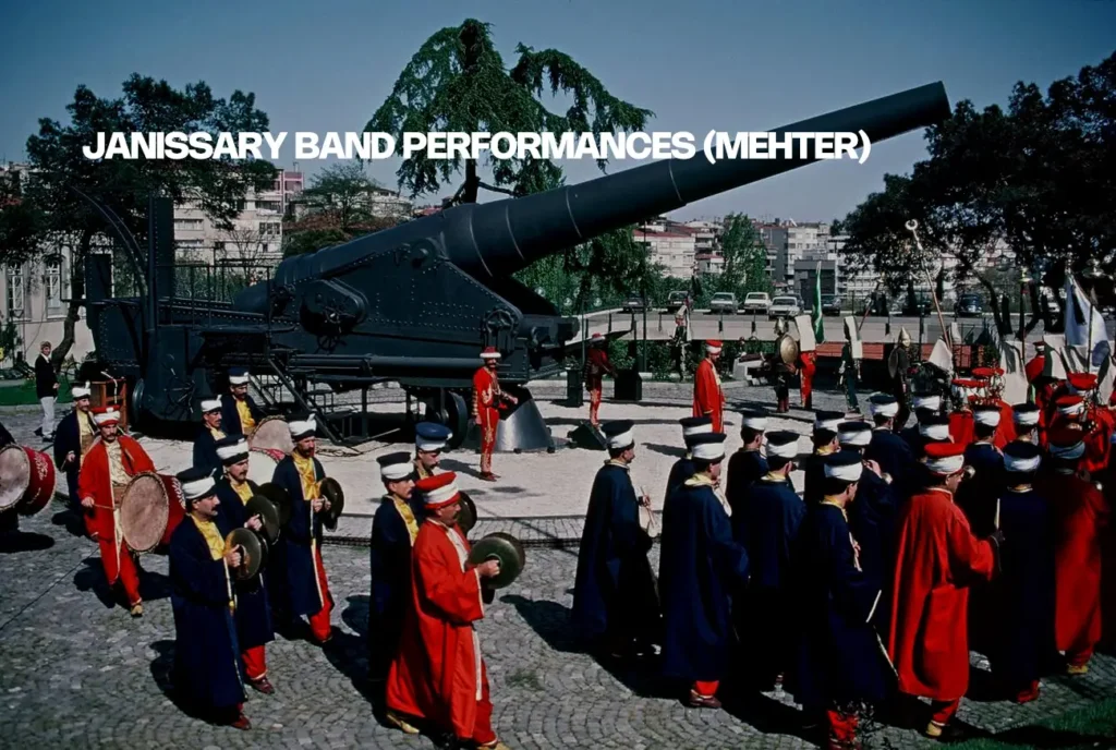 Janissary Band (Mehter) performing traditional Ottoman military music at the Istanbul Military Museum.