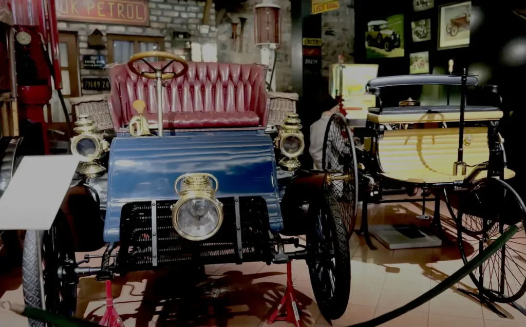 Vintage cars on display at Rahmi Koç Museum.