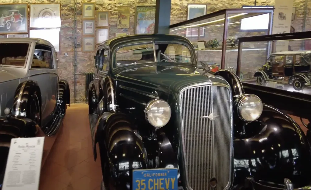 Classic Chevrolet car on display at Rahmi Koç Museum.