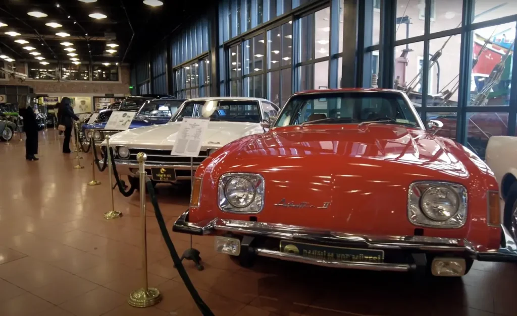 Retro cars on display in Rahmi Koç Museum.