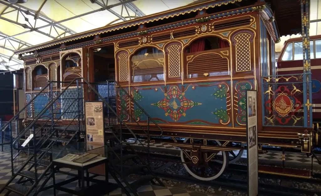 Historic Tzar’s train carriage on display at Rahmi Koç Museum.