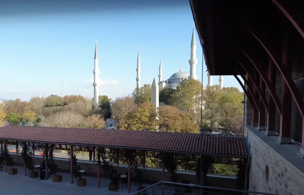 View of the Blue Mosque from the Turkish and Islamic Arts Museum.