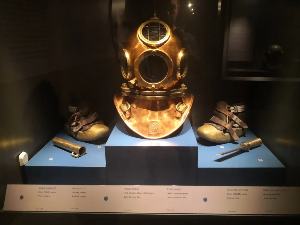 Early Diving Suit at Istanbul Naval Museum.
