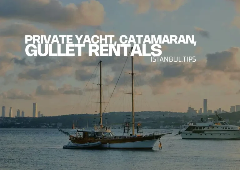 Cover image showcasing private gulet, catamaran, and yacht rentals on the Bosphorus.