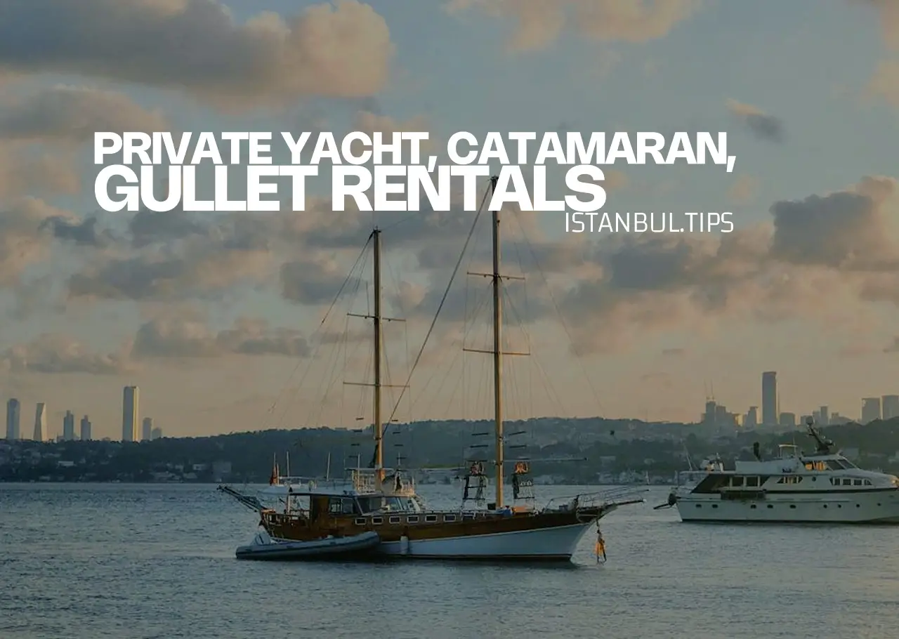 Cover image showcasing private gulet, catamaran, and yacht rentals on the Bosphorus.
