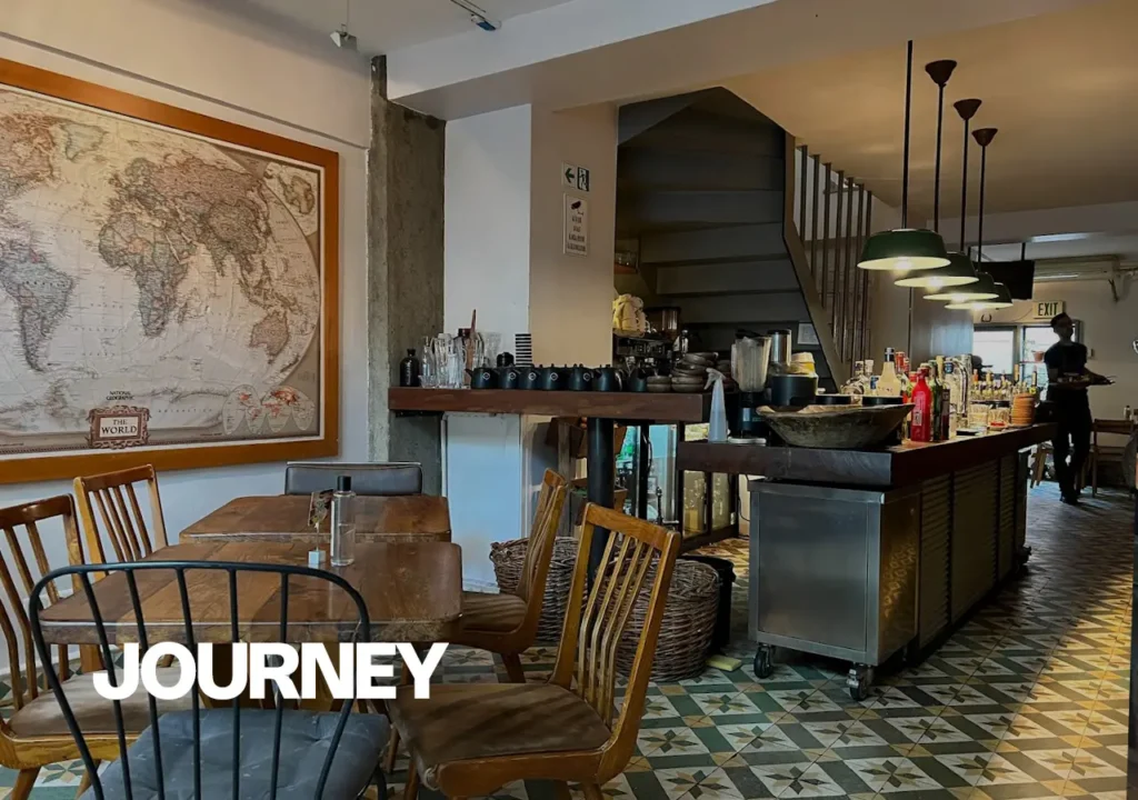 The interior of Journey Cihangir in Istanbul, featuring modern decor and a relaxing ambiance.