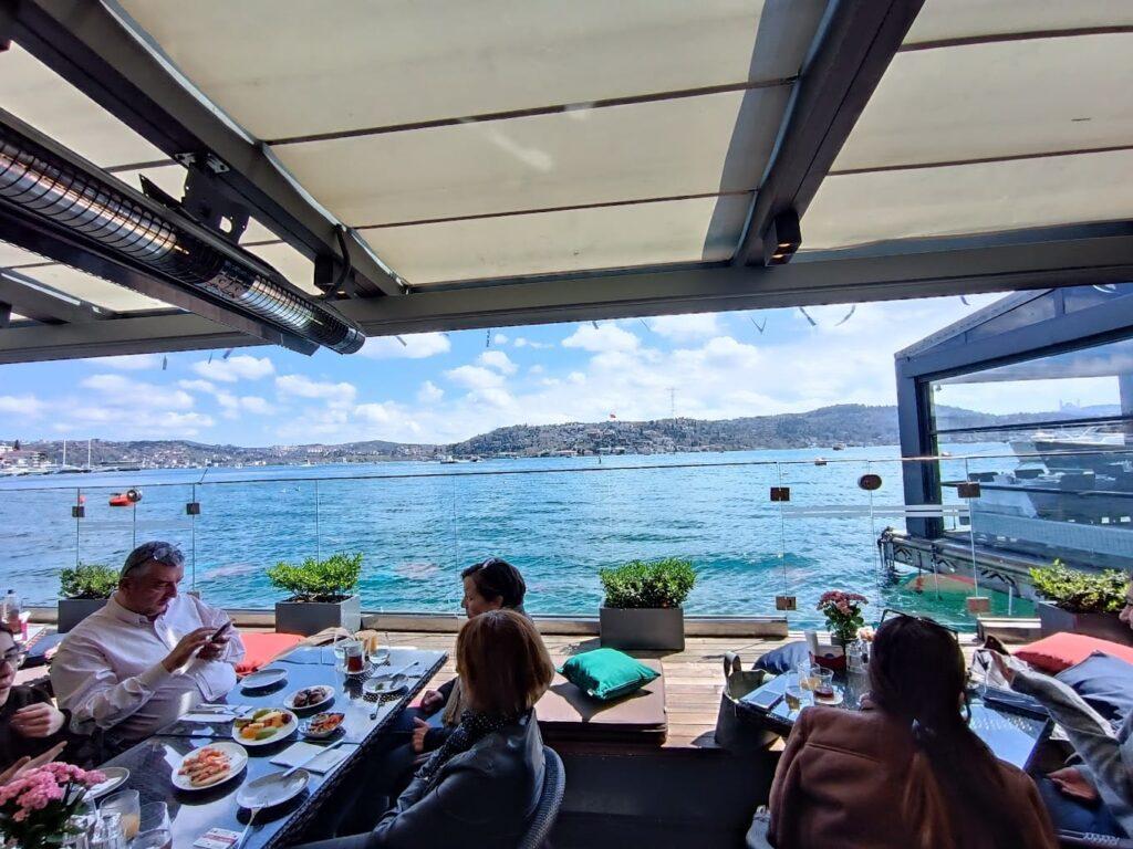 Turkish Breakfast with Bosphorus View in Divan Brasserie
