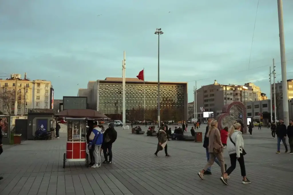 Taksim Square and Atatürk Cultural Center, Istanbul, Turkey.