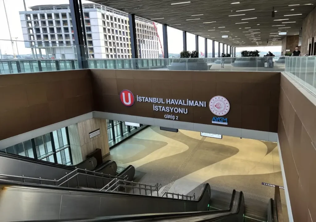 Metro station at Istanbul Airport for easy city access.