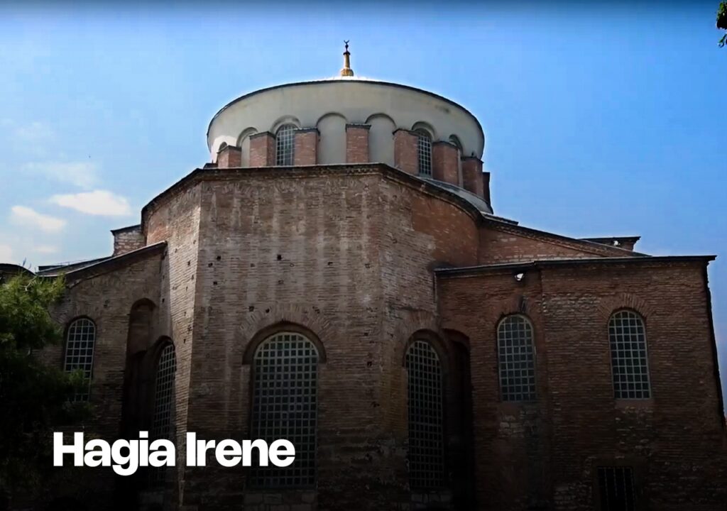 The exterior of Hagia Irene, one of Istanbul’s oldest Byzantine churches, located within the Topkapi Palace complex.