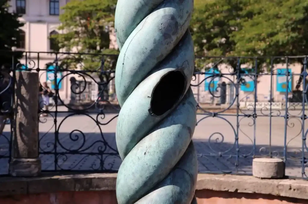 Ancient bronze Serpent Column at the Hippodrome in Istanbul, Turkey, dating back to the 5th century.
